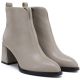 3. Women's beige leather high-heeled ankle boots Vinceza 67057