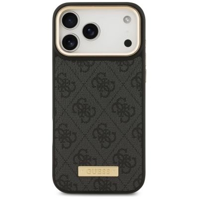 3. Guess 4G Logo Plate MagSafe Case for iPhone 17 Pro Max - Black