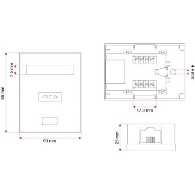 2. ALANTEC Surface-mounted socket STP cat.5e 1xRJ45 GN005 (white)