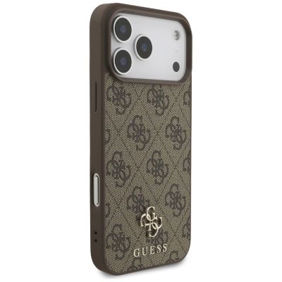 4. Guess 4G Small Classic Logo MagSafe Case for iPhone 17 Pro Max / 18 Pro Max - Brown