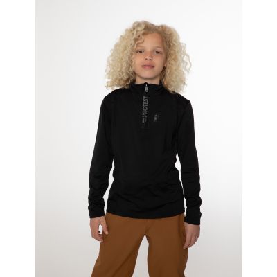 5. Protest Willowy Jr. Kids' Zip-Up Turtleneck Sweatshirt, Quick-Drying, Black (P3810300/290)