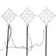 2. DECORATIVE LAMPS OUTDOOR PATH STICK 3 PCS SNOWFLAKE NEON
