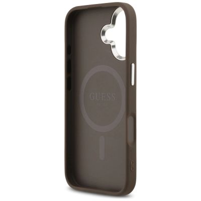7. Guess 4G Triangle Logo MagSafe case for iPhone 17 - brown