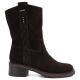2. Women's leather ankle boots, cowboy boots, suede, chocolate, Big Star UU274607