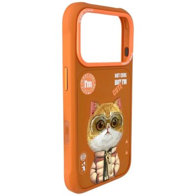 4. Nimmy Cool&Cute 2.0 Cat Case for iPhone 17 Pro Max - Orange