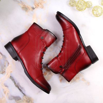 5. Jezzi W JEZ52G insulated ankle boots with decorations, red