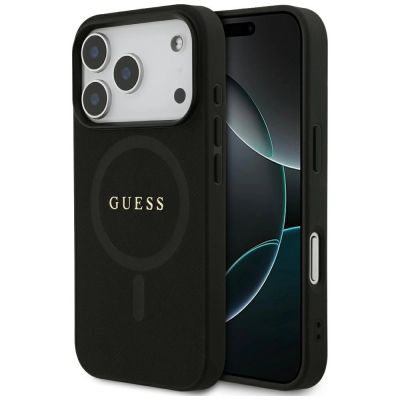 Guess Saffiano Classic Logo MagSafe Case for iPhone 17 Pro - Black