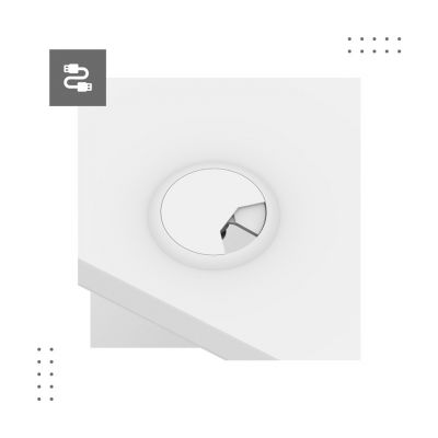 8. MA-Leader 7.6 White Electric Desk