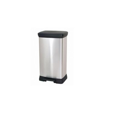 CURVER WASTE BIN WITH PEDAL 50L / IML METALLIC