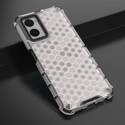 18. Honeycomb case armored cover with gel frame Oppo A76 / Oppo A36 / Realme 9i transparent