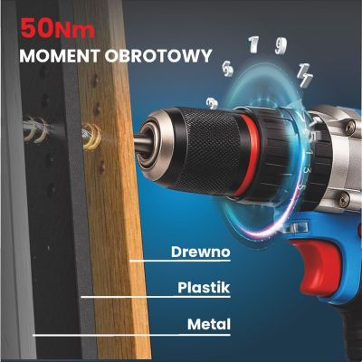 9. EXTRALINK POWERLINK Cordless Drill Driver PWL-CD1002C 10MM 20V 2X1.5AH