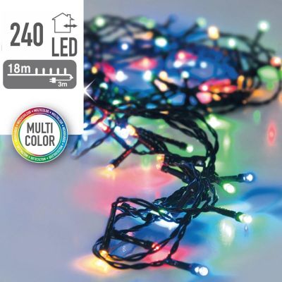 6. CHRISTMAS TREE LIGHTS LIGHT CHAIN 240 LED TIMER MULTICOLOR