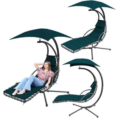 12. SWING ROCKING CHAIR WITH UMBRELLA LISBON TURQUOISE