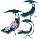 12. SWING ROCKING CHAIR WITH UMBRELLA LISBON TURQUOISE