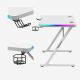 9. Huzaro Hero 2.5 White RGB Gaming Desk