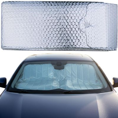 DUNLOP FOLDABLE MIRROR MOUNTED SUN SHADE 130x60CM