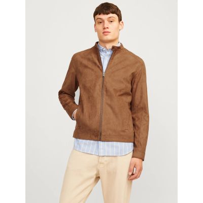 2. Jack&Jones JJEDYLAN CLEAN JACKET NOOS 12261197 COGNAC synthetic suede jacket