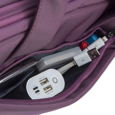 8. Rivacase Central 33.8 cm (13.3") Briefcase, Purple