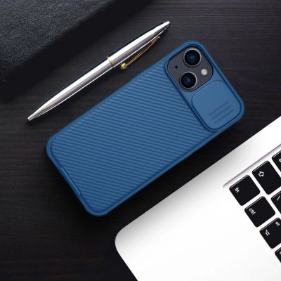 19. Nillkin CamShield Pro Magnetic Case iPhone 14 Plus Cover Camera Protector Blue (with MagSafe)