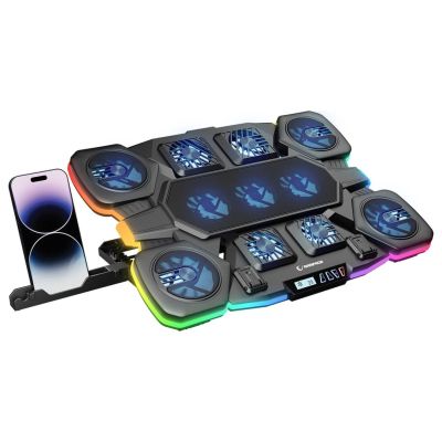2. Rampage GLACIERS50 Gaming Cooling Pad for 14-17" Laptops, 2600RPM, Black