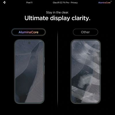 9. Spigen Glas.tR EZ Fit Pro HD 2-Pack Privacy Tempered Glass for Google Pixel 10/11
