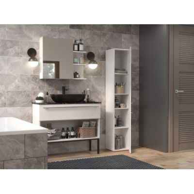 5. NEL II bathroom cabinet 31x30xH174 glossy white