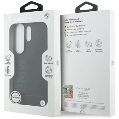 8. BMW Leather Hot Stamp MagSafe Case for Samsung Galaxy S26 Ultra - Black