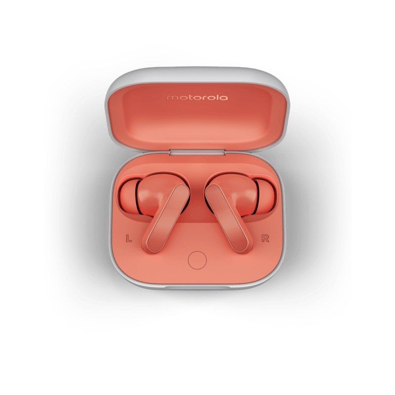 3. Motorola Moto buds Peach Pink headphones