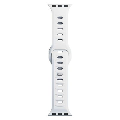 4. 3mk Silicone Watch Strap for Apple Watch 38 / 40 / 41 mm - white