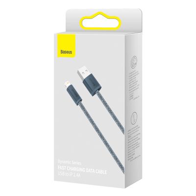 5. Baseus cable for iPhone USB - Lightning 2m, 2.4A gray (CALD000516)