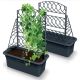 8. BLOMA GRAY STONE FLOWERPOT WITH PERGOLA