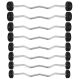 12. Fixed, broken, rubber barbell bar HMS GSL-10 10 kg