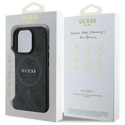 8. Guess 4G Ring Classic Logo MagSafe case for iPhone 16 Pro Max - black