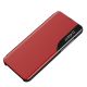 2. Eco Leather View Case an elegant case with a flap and stand function for Samsung Galaxy A73 red
