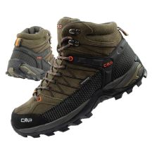 CMP Rigel men's trekking shoes, leather, durable, waterproof, high-ankle, olive