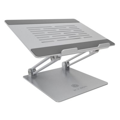 2. ICY BOX IB-NH300 Laptop Stand Silver Aluminum Silicone 43.2 cm (17") 3 kg 15 cm