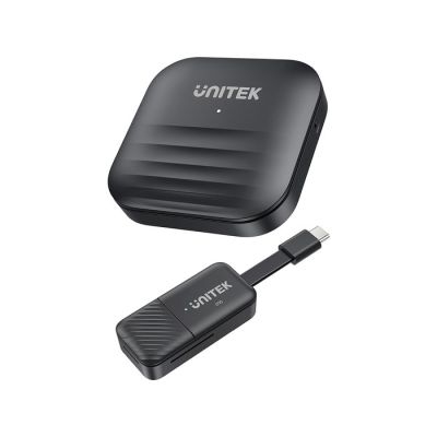 UNITEK WIRELESS HDMI TRANSMITTER UP TO 50M, USB-C, BLACK