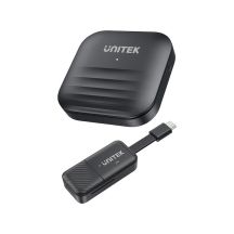 UNITEK WIRELESS HDMI TRANSMITTER UP TO 50M, USB-C, BLACK