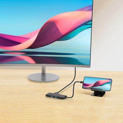 19. Baseus Lite Series multifunctional HUB USB Type C - 2 x USB 3.0 / USB Type C PD / HDMI 1,4 / SD / TF white (WKQX050102)