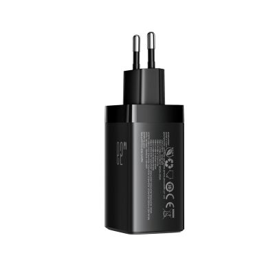 5. Joyroom JR-TG10 65W GaN 2x USB-C + USB-A wall charger with 100W USB-C - USB-C 1.2m cable - black