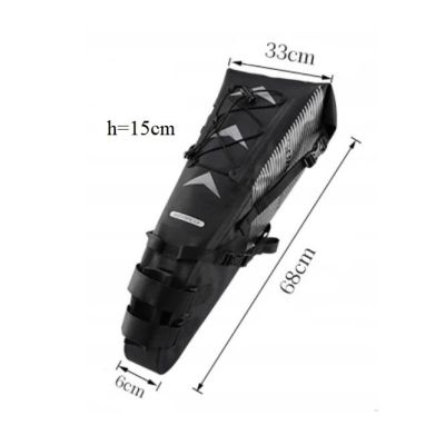 2. Rockbros Roll Saddle Bag 10L Black