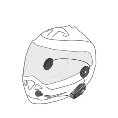 5. INTERPHONE U-COM 8R motorcycle intercom, set for 1 helmet