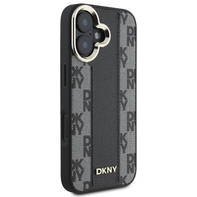 4. DKNY Checkered Pattern Magsafe iPhone 16 Plus Case - Black