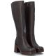 4. Women's insulated brown ankle boots with a block heel Rieker 58090-25