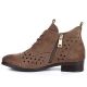 3. Women's openwork suede ankle boots, dark beige, Filippo 58620