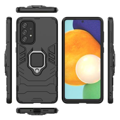 5. Ring Armor tough hybrid case cover + magnetic holder for Samsung Galaxy A73 black