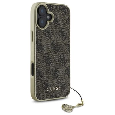 4. Guess 4G Charms Collection iPhone 16 Plus Case - Brown