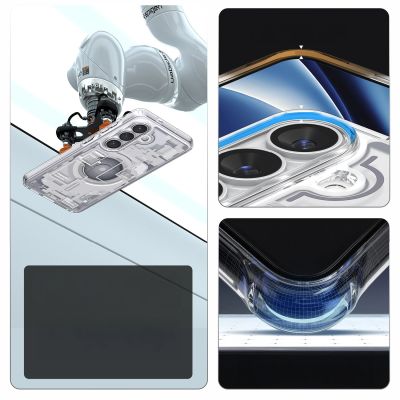 20. Spigen Ultra Hybrid Mag MagSafe Case for Samsung Galaxy S26+ Zero One - Clear and White