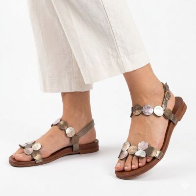 4. Brown women's sandals M.Daszyński MR1958-1