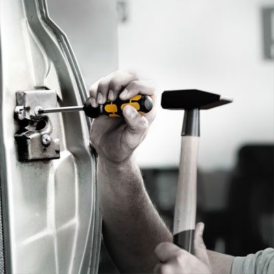 Kraftform screwdriver set for striking + hanger, 6 pieces